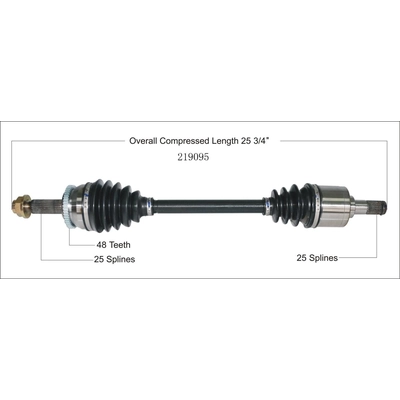 New CV Shaft by WORLDPARTS - 219095 pa2