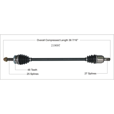 New CV Shaft by WORLDPARTS - 219097 pa1