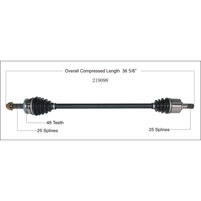 New CV Shaft by WORLDPARTS - 219098 pa1