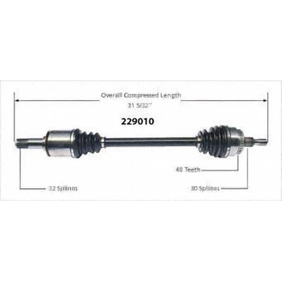 New CV Shaft by WORLDPARTS - 229010 pa1