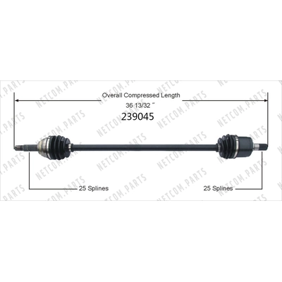 New CV Shaft by WORLDPARTS - 239045 pa1