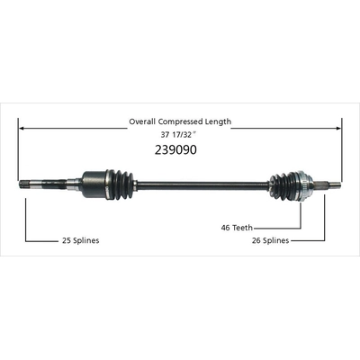 New CV Shaft by WORLDPARTS - 239090 pa2