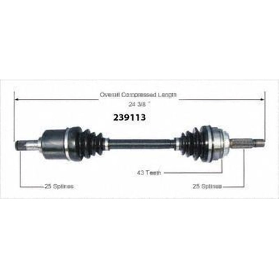 New CV Shaft by WORLDPARTS - 239113 pa4