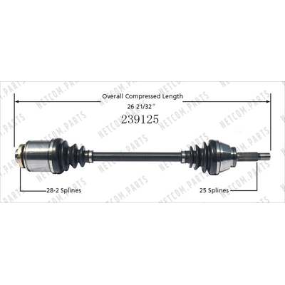 New CV Shaft by WORLDPARTS - 239125 pa1