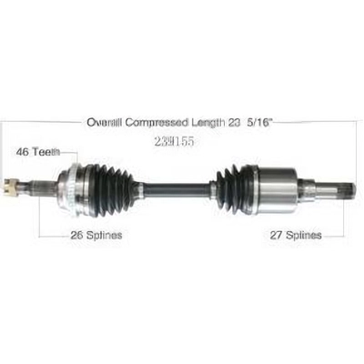 New CV Shaft by WORLDPARTS - 239155 pa2