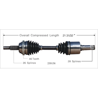 New CV Shaft by WORLDPARTS - 239156 pa2