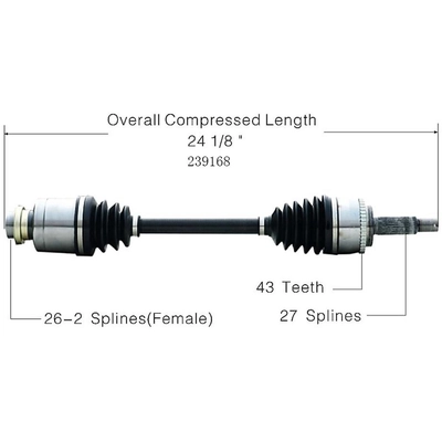 Arbre CV neuf by WORLDPARTS - 239168 pa2