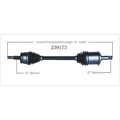 New CV Shaft by WORLDPARTS - 239173 pa1