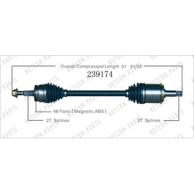 New CV Shaft by WORLDPARTS - 239174 pa2