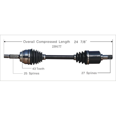 New CV Shaft by WORLDPARTS - 239177 pa1