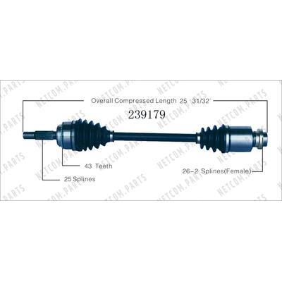 New CV Shaft by WORLDPARTS - 239179 pa2