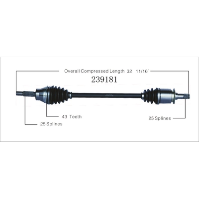 New CV Shaft by WORLDPARTS - 239181 pa1