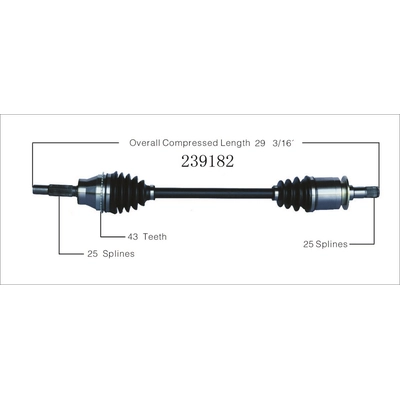 New CV Shaft by WORLDPARTS - 239182 pa3