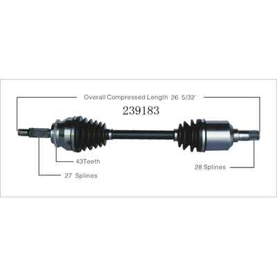 New CV Shaft by WORLDPARTS - 239183 pa1