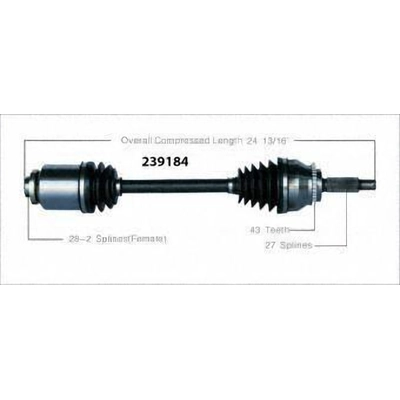 New CV Shaft by WORLDPARTS - 239184 pa1