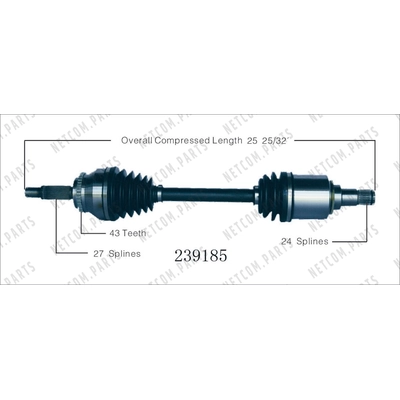 New CV Shaft by WORLDPARTS - 239185 pa2