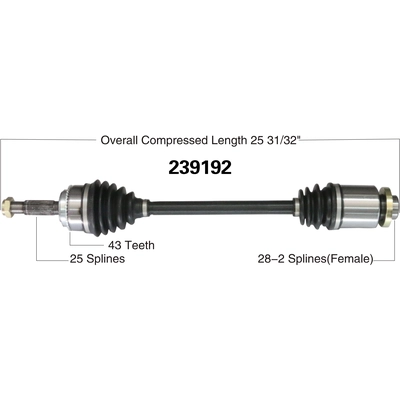 Arbre CV neuf by WORLDPARTS - 239192 pa2