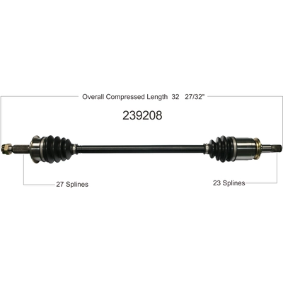 New CV Shaft by WORLDPARTS - 239208 pa1