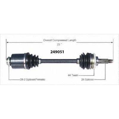New CV Shaft by WORLDPARTS - 249051 pa2
