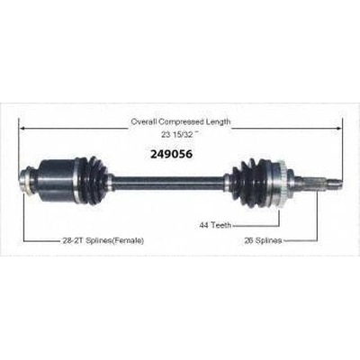 New CV Shaft by WORLDPARTS - 249056 pa1