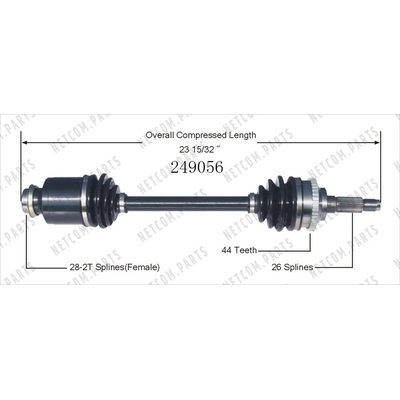 New CV Shaft by WORLDPARTS - 249056 pa2