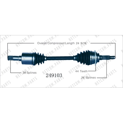 New CV Shaft by WORLDPARTS - 249103 pa1