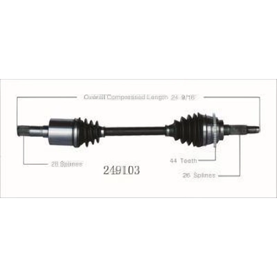 New CV Shaft by WORLDPARTS - 249103 pa2