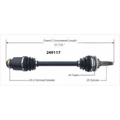 New CV Shaft by WORLDPARTS - 249117 pa1