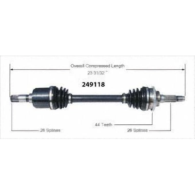 New CV Shaft by WORLDPARTS - 249118 pa2