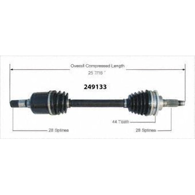 New CV Shaft by WORLDPARTS - 249133 pa3