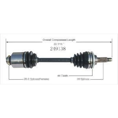 New CV Shaft by WORLDPARTS - 249138 pa4