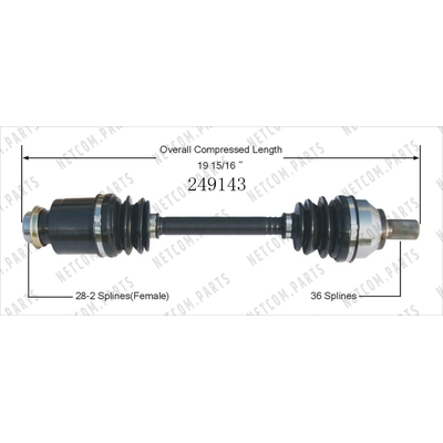 New CV Shaft by WORLDPARTS - 249143 pa1