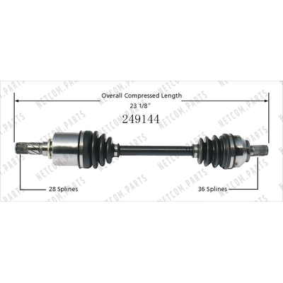 New CV Shaft by WORLDPARTS - 249144 pa1