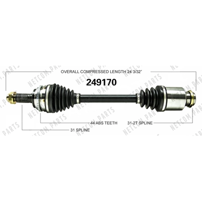 New CV Shaft by WORLDPARTS - 249170 pa1