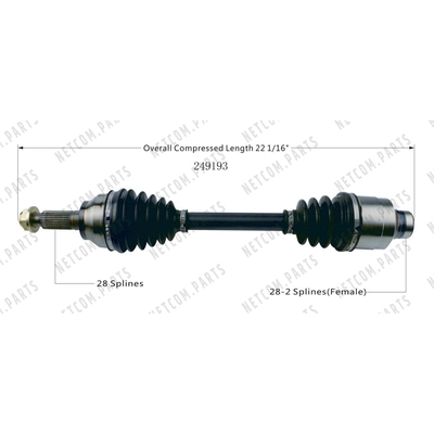 New CV Shaft by WORLDPARTS - 249193 pa1