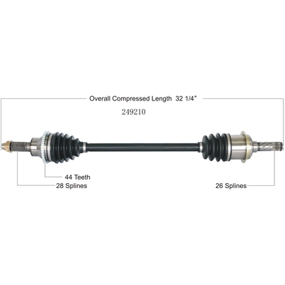 Arbre CV neuf by WORLDPARTS - 249210 pa2