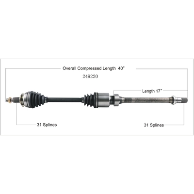 Arbre CV neuf by WORLDPARTS - 249220 pa2