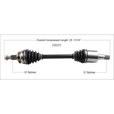 New CV Shaft by WORLDPARTS - 249225 pa2