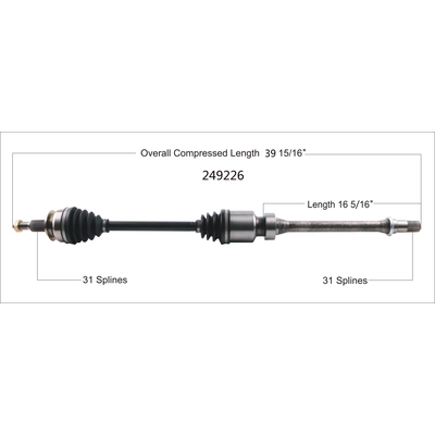 New CV Shaft by WORLDPARTS - 249226 pa1