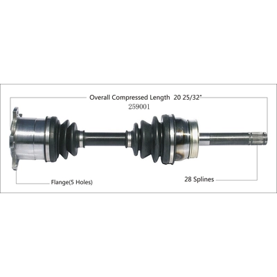 New CV Shaft by WORLDPARTS - 259001 pa3