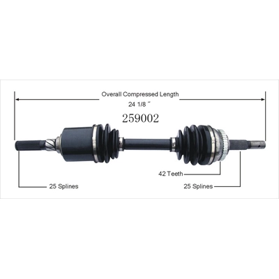 New CV Shaft by WORLDPARTS - 259002 pa2