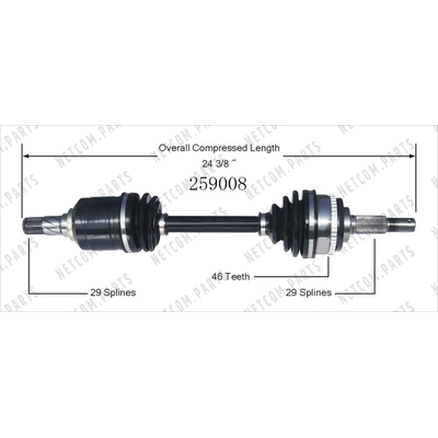 New CV Shaft by WORLDPARTS - 259008 pa1