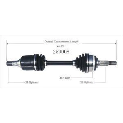 New CV Shaft by WORLDPARTS - 259008 pa2