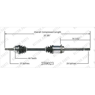 New CV Shaft by WORLDPARTS - 259023 pa1