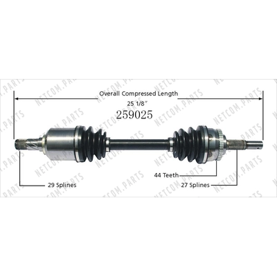 New CV Shaft by WORLDPARTS - 259025 pa1