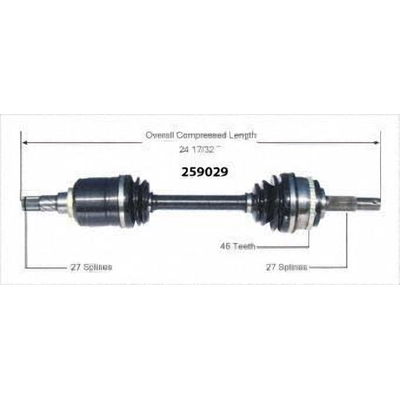 New CV Shaft by WORLDPARTS - 259029 pa1