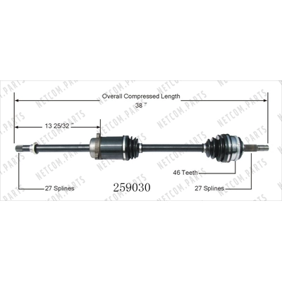 New CV Shaft by WORLDPARTS - 259030 pa1