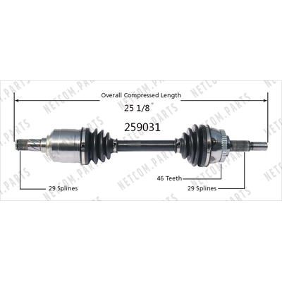 New CV Shaft by WORLDPARTS - 259031 pa2