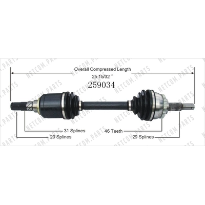 New CV Shaft by WORLDPARTS - 259034 pa2