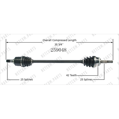 New CV Shaft by WORLDPARTS - 259048 pa1